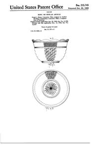Anchor Hocking Wexford Bowl Design Patent D215745-1