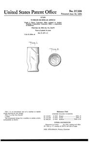 Anchor Hocking Chateau Tumbler Design Patent D217826-1