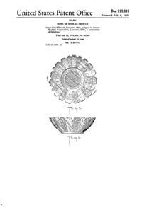 Anchor Hocking Country Estate Bowl Design Patent D219881-1