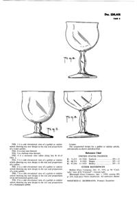 Anchor Hocking Twilight Mist Goblet Design Patent D236405-2