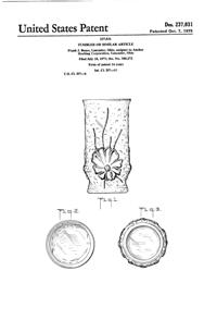 Anchor Hocking Rain Flower Tumbler Design Patent D237031-1