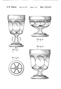 Anchor Hocking Fairfield Goblet & Sherbet Design Patent D243431-2