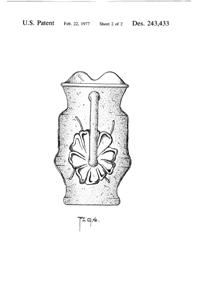 Anchor Hocking Rain Flower Pitcher Design Patent D243433-3