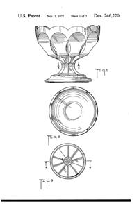 Anchor Hocking Fairfield Compote Design Patent D246220-2