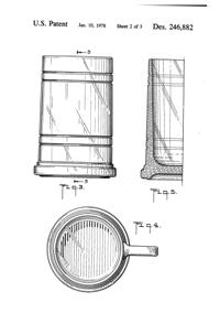 Anchor Hocking Colonial Tankard Mug Design Patent D246882-3