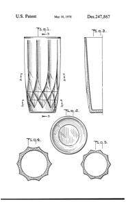Anchor Hocking Crown Point Tumbler Design Patent D247867-2