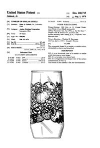 Anchor Hocking Nature's Bounty Tumbler Design Patent D248715-1