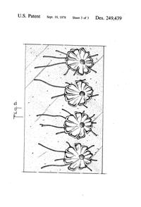Anchor Hocking Rain Flower Cookie Jar Design Patent D249439-4