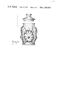 Anchor Hocking Rain Flower Apothecary Jar Design Patent D249445-3