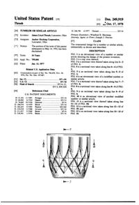 Anchor Hocking Crown Point Tumbler Design Patent D249919-1