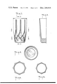 Anchor Hocking Crown Point Tumbler Design Patent D249919-2