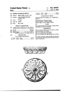 Anchor Hocking Fairfield Ash Tray Design Patent D249967-1