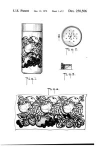 Anchor Hocking Nature's Bounty Shaker Design Patent D250506-2