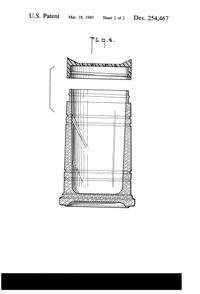 Anchor Hocking Colonial Tankard Shaker Design Patent D254467-3