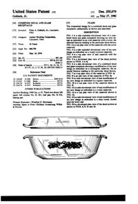 Anchor Hocking Nature's Bounty Casserole & Baking Pan Design Patent D255079-1