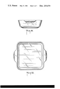 Anchor Hocking Nature's Bounty Casserole & Baking Pan Design Patent D255079-6