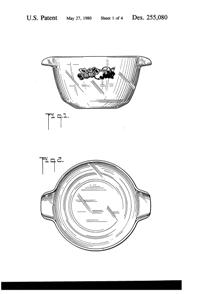 Anchor Hocking Nature's Bounty Bowl & Mug Design Patent D255080-2
