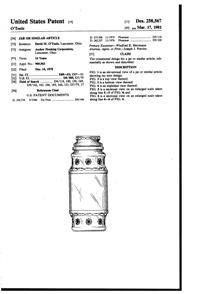 Anchor Hocking Apothecary Jar Design Patent D258567-1