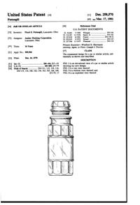 Anchor Hocking Apothecary Jar Design Patent D258570-1