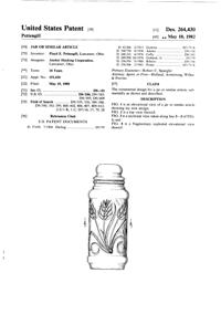 Anchor Hocking Apothecary Jar Design Patent D264430-1