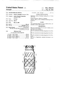 Anchor Hocking Apothecary Jar Design Patent D264433-1