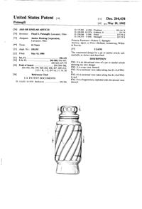 Anchor Hocking Apothecary Jar Design Patent D264434-1