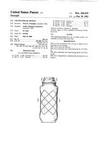 Anchor Hocking Apothecary Jar Design Patent D264435-1