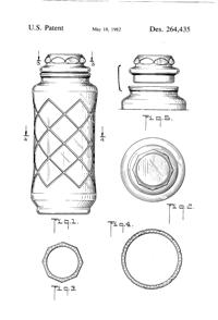 Anchor Hocking Apothecary Jar Design Patent D264435-2