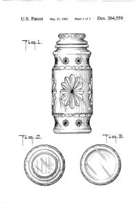 Anchor Hocking Apothecary Jar Design Patent D264559-2
