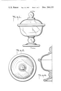 Anchor Hocking Husted Covered Compote Design Patent D266135-2