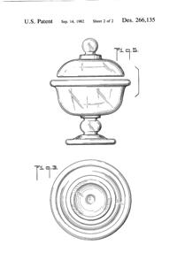 Anchor Hocking Husted Covered Compote Design Patent D266135-3