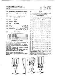 Anchor Hocking Crown Point Goblet & Footed Tumbler Design Patent D267697-1