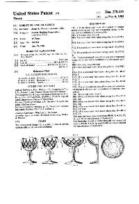 Anchor Hocking Crown Point Goblet & Stems Design Patent D270415-1