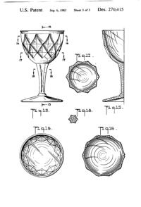Anchor Hocking Crown Point Goblet & Stems Design Patent D270415-4