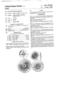Anchor Hocking Crown Point Plate Design Patent D270416-1