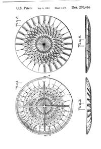 Anchor Hocking Crown Point Plate Design Patent D270416-2