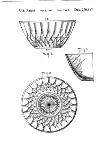 Anchor Hocking Crown Point Bowl Design Patent D270417-4