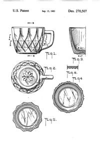 Anchor Hocking Crown Point Cup Design Patent D270507-2
