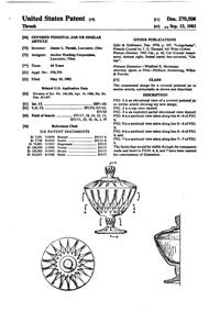 Anchor Hocking Crown Point Covered Candy Design Patent D270508-1