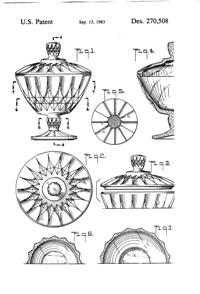 Anchor Hocking Crown Point Covered Candy Design Patent D270508-2