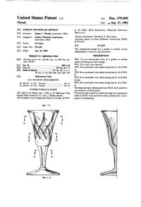 Anchor Hocking Crown Point Goblet Design Patent D270696-1