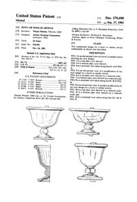 Anchor Hocking Husted Compote Design Patent D270698-1
