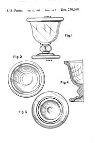Anchor Hocking Husted Compote Design Patent D270698-2
