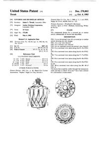 Anchor Hocking Crown Point Sugar Design Patent D270802-1