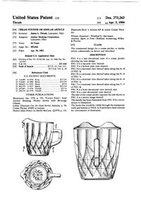 Anchor Hocking Crown Point Creamer Design Patent D273263-1