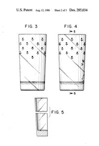 Anchor Hocking Tumbler, Bird Design Patent D285034-3