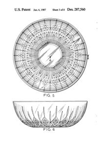 Anchor Hocking Canfield Bowl & Plate Design Patent D287560-4