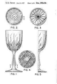 Anchor Hocking Canfield Goblet Design Patent D290436-2