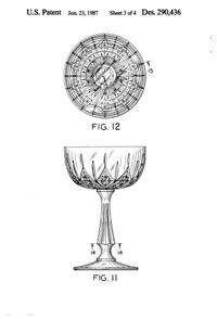 Anchor Hocking Canfield Goblet Design Patent D290436-4