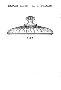Anchor Hocking Canfield Bowl Cover Design Patent D292159-2